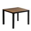 Inval Madeira 4-Seat Patio Outdoor Dining Table Black/Teak Brown