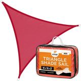 Outdoor Sun Shade - 16 x 16 x 22 Red Shade Sails for Backyard - Sun Shade Sail Balcony Shade Canopy - Pergola Shade Cover for Garden - Sun Sail Deck Shade Sunshades for Patio - Sun Shades Outdoor