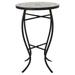 Sadie Outdoor Metal Side Table Black Yellow and Red