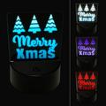 Merry Xmas Christmas Trees LED Night Light Sign 3D Illusion Desk Nightstand Lamp