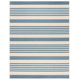 SAFAVIEH Indoor Outdoor BHS222M Beach House Beige / Blue Rug