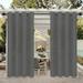 Easy-Going Outdoor Curtains for Patio Waterproof Cabana Grommet Curtain Panels Gray 52 x 108 inch Set of 2