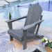 Prime Garden Outdoor Folding Poly Adirondack Chair Gray