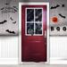 Fun Little Toys Halloween Door Cover Witch Curtain Decoration Design Scary Window Cover Halloween Wall Covering Halloween Indoor/Outdoor Decorations