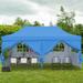 Outdoor Basic 10 x 20 Pop up Instant Canopies Tent with 6 Removable Sidewalls for Party Commercial Activity Blue