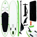 MABOTO Inflatable Paddleboard Set Green and White