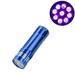 Mini Aluminum UV Ultra Violet 9 LED Flashlight Blacklight Torch Light Lamp-Summer Savings