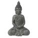 Afuera Living 21.7 Meditating Buddha Garden Statue in Gray