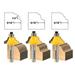 3 Bit Edging Molding Router Bit Set - Small Designer - 1/4 Shank -Yonico 13320q