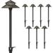 GOODSMANN Landscape Lighting Low Voltage Landscape Lights 8PK 3W LED 180 Lumen Outdoor Pathway Lights Warm White 12V AC with Metal Stake Cable Connector 9128-21601-08A