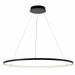 Circulo 35 Metal Round Modern Contemporary LED Integrated Pendant Black