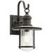 Kichler Riverwood 16 3/4 H Weathered Zinc Outdoor Wall Light