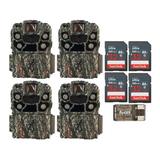 Browning Strike Force Full HD Trail Camera (4-Pack) with 32GB Memory Card Bundle