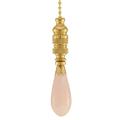 Rose Quartz Tear Drop Fan Pull 2.25 h