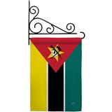 Nationality Mozambique Garden Flag Set Regional 13 X18.5 Double-Sided Decorative Vertical Flags House Decoration Small Banner Yard Gift