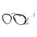 SA106 Unique Flat Top Bridge Plastic Aviator Racer Womens Clear Lens Glasses Matte Black