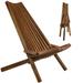 CleverMade Tamarack Folding Wooden Outdoor Chair Cinnamon (Assembled)