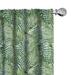 Ambesonne Leaf Curtains Botanical Wild Palm Trees Pair of 28 x84 Green White
