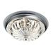 Chrome Steel Flush Mount with Clear Glass Cover