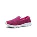 Zodanni Women Comfortable Low Top Casual Sneakers Tennis Walking Shoes Breathable Rose Red 7.5