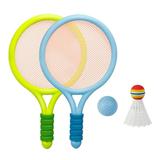 Colorful Badminton Tennis Racket with Ball And Shuttlecock for Beach Starter Blue Green