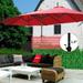 Autlaycil 15ft Patio Umbrella Double-Sided Outdoor Market Extra Large Umbrella with Crank-Red