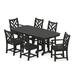 POLYWOOD Chippendale 7-Piece Dining Set in Black