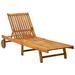 vidaXL Patio Lounge Chair Outdoor Sunbed Poolside Sunlounger Solid Acacia Wood