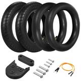 10 X 2.0 Inch Inflatable Inner Tube Outer Tire Wheel Set with Mudguard Spacer Kickstand Spacer Replacement for M365 Electric Scooter Accessories