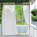 2 Pcs Of White Sheer Outdoor Curtains For Patio Porch Garden Outdoor Waterproof