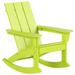 Costaelm Palms Outdoor HDPE Plastic Adirondack Rocking Chair Lime