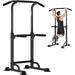 SOGES Power Tower Adjustable Height Workout Pull up and Dip Stand Station Multi-Function Home and Gym Black