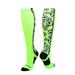Crazy Soccer Socks with Soccer Balls over the calf (Neon Green/Black Small)
