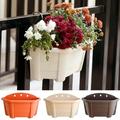 Shenmeida Semi-circle Wall-mounted Planter Pots Outdoor Use Plastic Wall Mounted Flowers Plant Basket for Home Garden Porch Balcony Kitchen Wall Decoration Wedding Gift