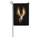 LADDKE Orange Flame Burning Bird Phoenix Red Rising Ancient Fire Garden Flag Decorative Flag House Banner 12x18 inch