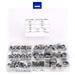 140Pcs M3 M4 M5 M6 M8 M10 M12 Hex Nut Nut Assortment Kit -304