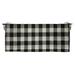 RSH DÃ©cor Indoor Outdoor 2â€� Tufted Bench Cushion with Ties (60â€� x 18â€� x 2â€�) Black Buffalo Plaid