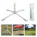 Cross-Shaped Design Outdoor Picnic Umbrella Base Stand Cast Iron White Finish USDiameter Folding Cross Beach Sun Umbrella Base Stand Holder Patio Outdoor Garden Folding Picnic Umbrella Beach Camping