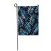 KDAGR Blue Pattern Tropical Exotic Palm Leaves Green Dark Safari Garden Flag Decorative Flag House Banner 12x18 inch