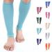 Doc Miller Calf Compression Sleeve Men and Women - 20-30mmHg Shin Splint Compression Sleeve Recover Varicose Veins Torn Calf and Pain Relief - 1 Pair Calf Sleeves Teal Color - Medium Size