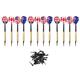 Sorrowso 12pcs Soft Tip Darts With 36pcs Extra Tips Plastic Points Needle Electronic Dart