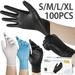 MTFun 100pcs Professional Nitrile Gloves Multi-Purpose Vinyl Gloves Safety Work Gloves Latex Powder Free Gardening Nitrile Gloves for Home Kitchen Outdoor Use 9 Inch