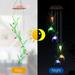 EROCK Solar Changing Color Hummingbird Wind Chime Solar Powered LED Hanging Lamp Windchime Light for Outdoor Indoor Gardening Yard Pathway