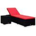 vidaXL Patio Lounge Chair Sunlounger Sunbed with Cushion Table Poly Rattan