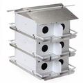 Birds Choice PMC12ASSEM Coates Purple Martin 3 Floor /12 Room Pre Assembled Metal Bird House White/Grey