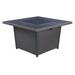 Kinger Home 42 Ethan Outdoor Patio Fire Pit Table w/ Wind Guard Gray