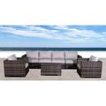 Living Source International 4-piece Sectional Set with Cushions - Espresso