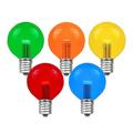 Novelty Lights 25 Pack LED G50 Outdoor Patio Globe Replacement Bulbs Multi E17/C9 Base 1 Watt