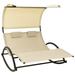 vidaXL Double Sunlounger Patio Lounge Chair with Canopy Outdoor Rocking Sunbed