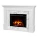 Real Flame Merced 61 Contemporary Wood Grand Electric Fireplace in White